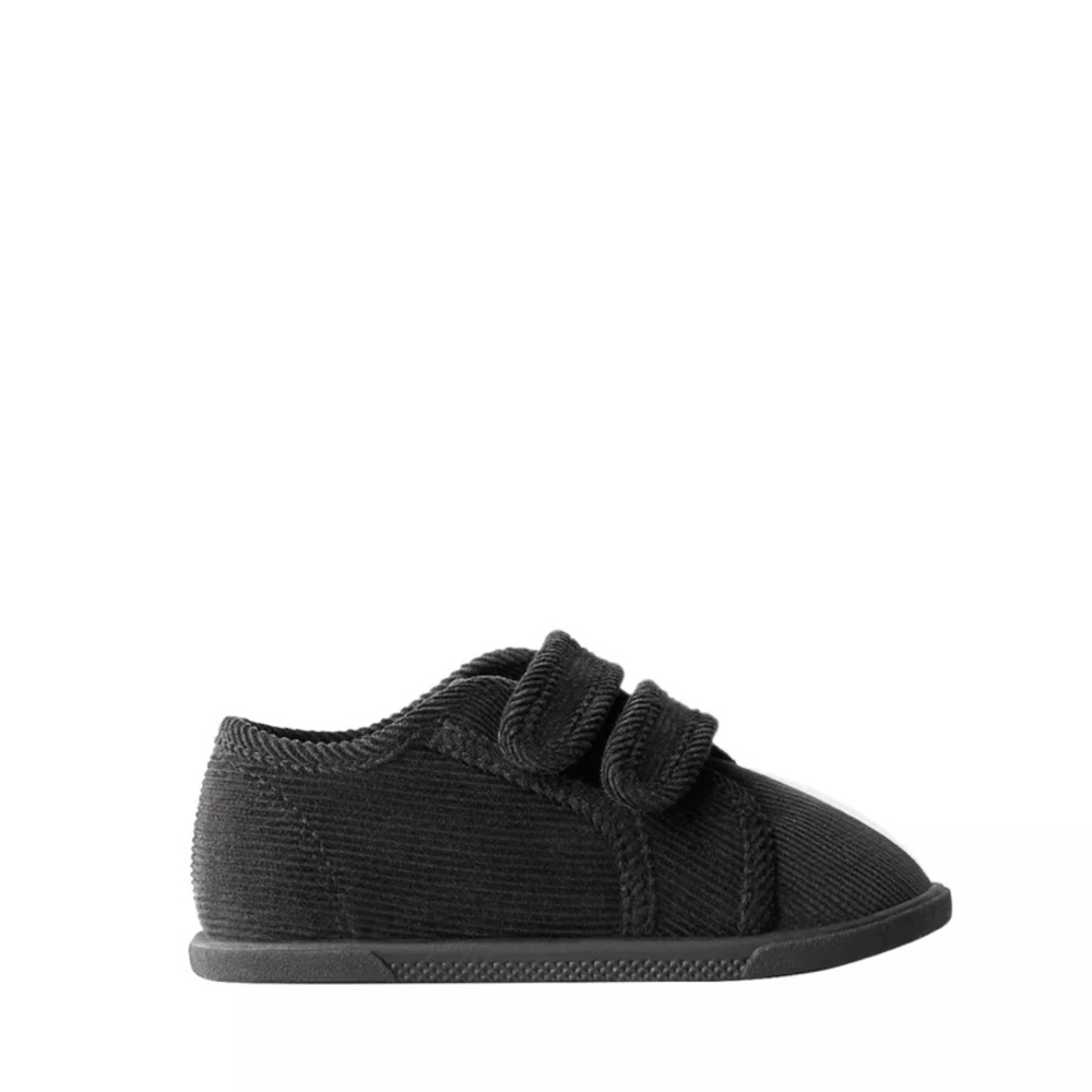 Zara Kids Black Hook-and-Loop Everyday Shoe! NWT. Size 20